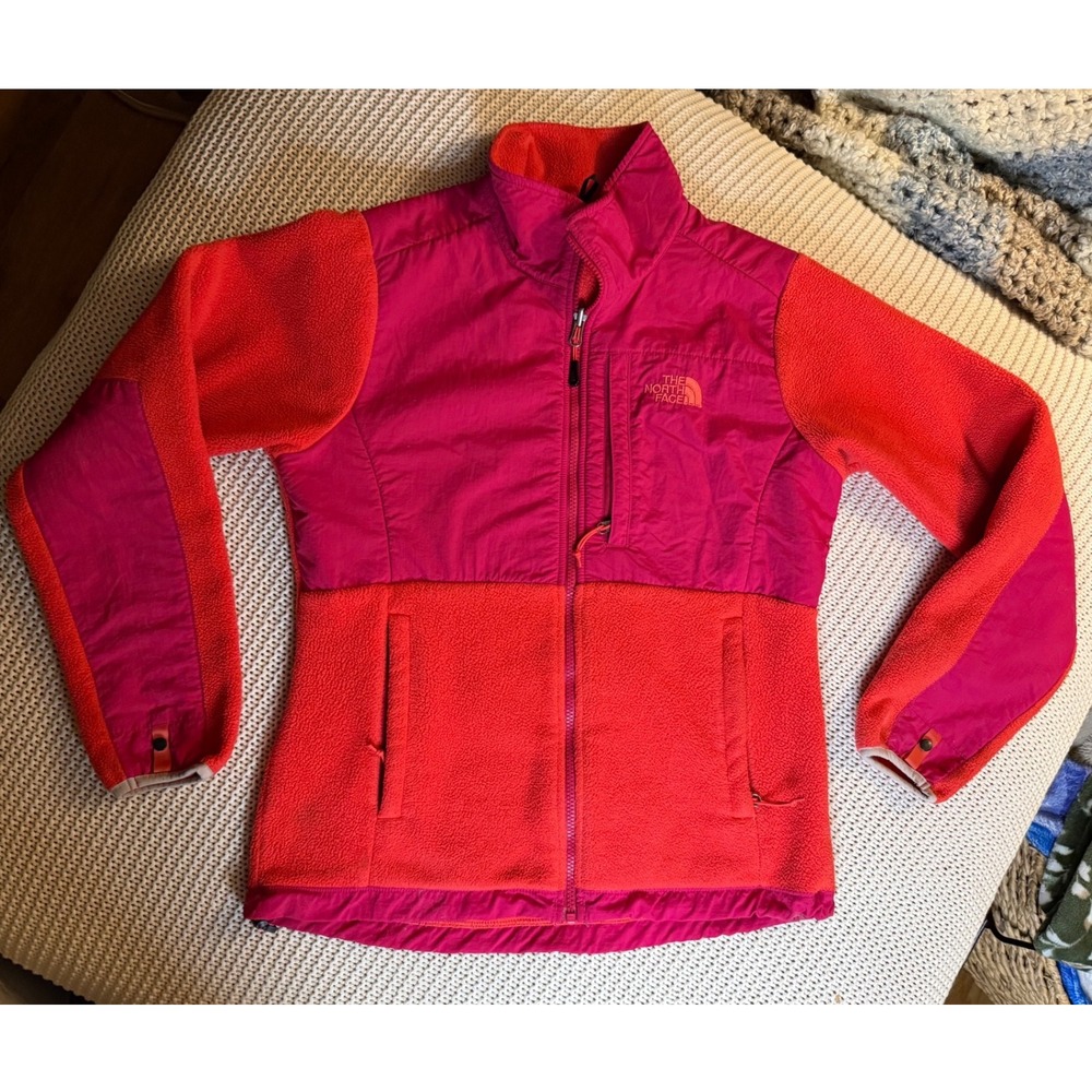The North Face Denali Polartec Fleece Jacket Pink Red Womens Medium Full Zip